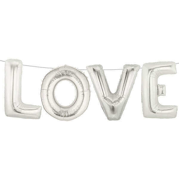 ballon-girlande-silber-love