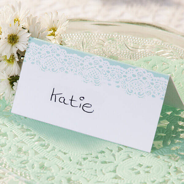 tischkarte-mint-weiss-spitze